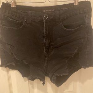 Black jean shorts (size 7/28)